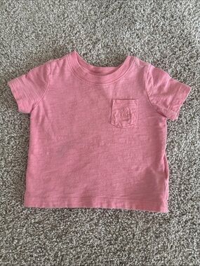 Baby Gap Pink Short Sleeve Pocket Tee 6-12 M